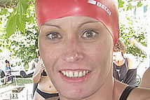 Colette Kaufmann am Insel-Ligerz-Schwimmen