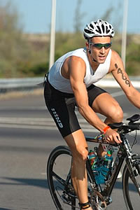 Serge Meyer am Ironman Hawaii 2005 beim Radfahren
