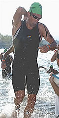 Ironman Hawaii: Dario Zarro im Schwimmziel