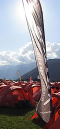 Gigathlon 2011: On the Rocks: Camp auf dem Flugplatz Turtmann