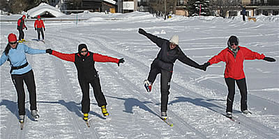 Sport im Schnee im Oberengadin