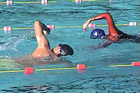 Training Schwimmen im Freibad Wyler