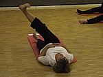 Yoga-Stretch-Pose am Unisport Special in Bern